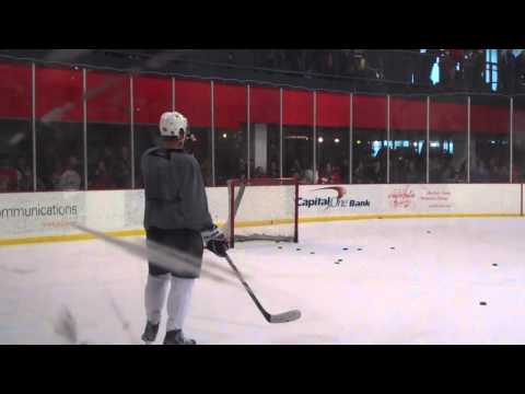 Troy Brouwer Messes with Alex Semin During Caps Practice