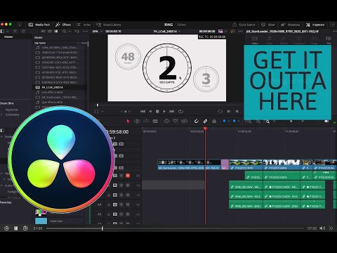 DaVinci Resolve Export for Pro Tools - AAF, Video Reference, Timecode, and Countdown
