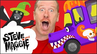 Download lagu Halloween Ice Cream Van for Kids with Steve and Maggie | Halloween Pirate Ship | Wow English TV mp3