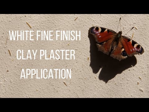 White fine finish clay plaster application Eestimaaehitus