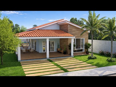 Casa de Campo Tradicional com Telha Colonial | 3 Quartos Espaçosos