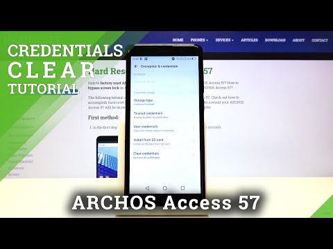 How to Remove All Certificates in ARCHOS Access 57 - Clear Credentials