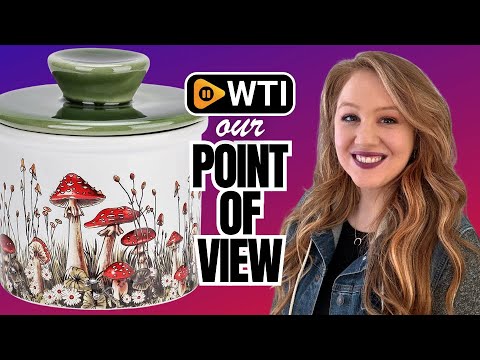 Mushroom Butter Crock - French Style Ceramic Butter Keeper and Butter Dish with Lid - WTI product video review