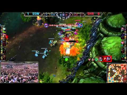 Insane fight at bot! - Samsung White vs Royal Club - Grand Finals - Game 2 - Worlds 2014 - LoL