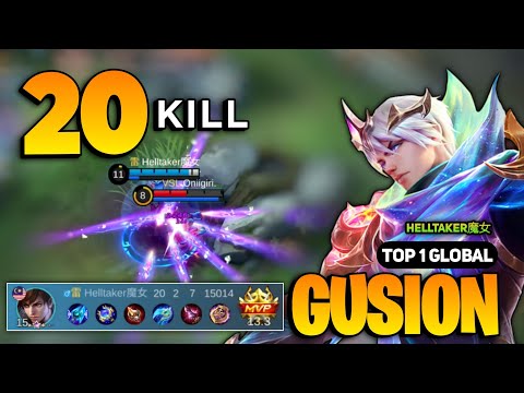 Gusion Best Build 2023 [ Gusion Top 1 Global Gameplay ] By Helltaker - Mobile Legends