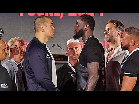 Zhilei Zhang & Deontay Wilder INTENSE FACE OFF after HEATED 5 vs 5 press conference!
