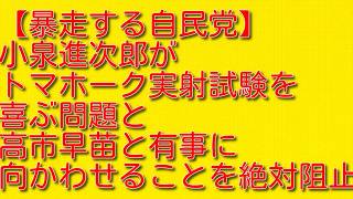 【暴走する自民党】小泉進次郎がトマホーク実射試験を喜ぶ問題と高市早苗と有事に向かわせることを絶対阻止