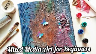Mixed Media Texture Art - Complete Guide for Beginners / Step by Step Tutorial / Live Workshop