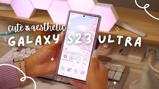 What’s on my Lavender Galaxy S23 Ultra 🍰 How I make it cute & aesthetic🌺
