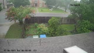 Tree Falling in Backyard