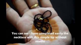 Tip: How to put Thread into Zerosize Beads Without Needle Easily || LaxmiYoutube Tip