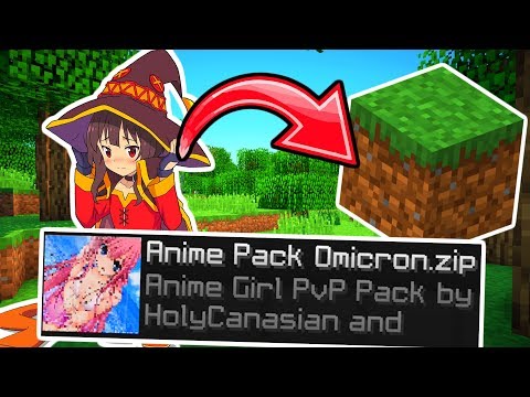 Using an ANIME Texture Pack In Minecraft 2 (Waifu Edition)