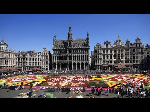 Le "tapis de fleurs" de retour sur la Grand-Place de Bruxelles