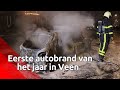 Autobrand in Veen trekt veel bekijks terwijl december nog moest beginnen