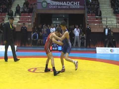 AWFCUP2013 / Kənan Cəfərov - Nugzari Tsurtsumia GEO - gr-cadet 42 kg final