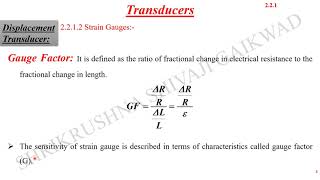 Strain Gauges and Unbonded Strain Gauge