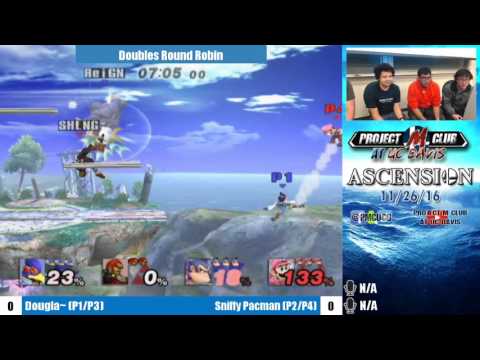 “Ascension 11/26/16” - Dougla~ (Falco & DK) v. Sniffy Pacman (Ganon & Luigi) - RR