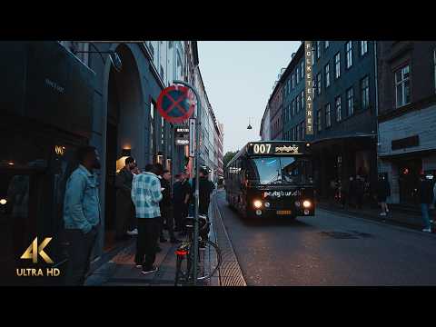Copenhagen, Denmark • Lovely Evening Walking Tour • 4K