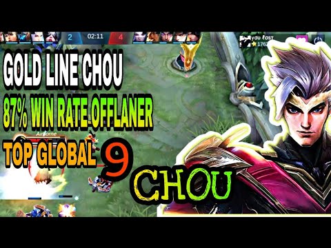 Supreme 9 chou !! Win Rate Chou 87% - Top global Best Build 2021 - Mobile Legends