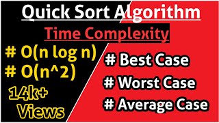 Analysis of Quick Sort Algorithm | Time complexity of Quick Sort Algor