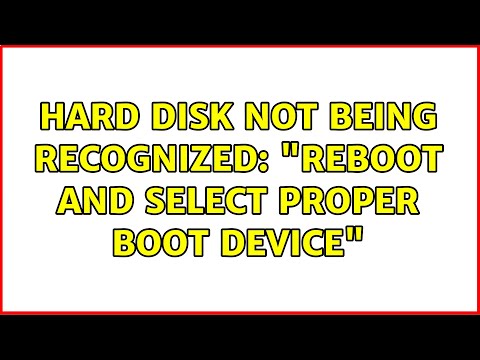 Hard Disk Not Being Recognized: "Reboot and Select proper Boot device" (2 Solutions!!)