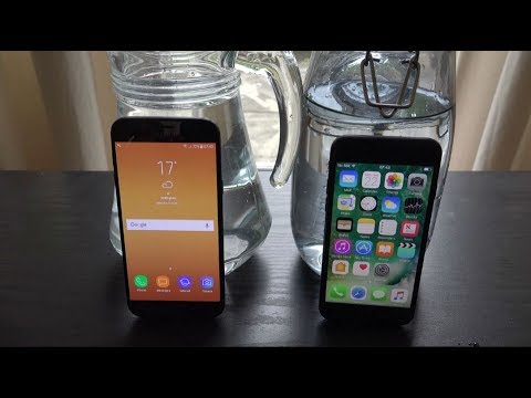 Samsung Galaxy J5 Pro 2017 vs iPhone 7 - Water Test! (4K)