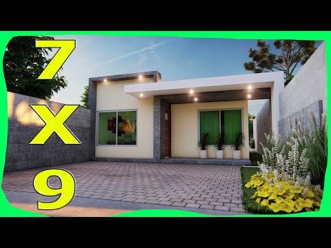 House of 7x9 ONE Floor 2 BEDROOMS (Facades of Modern Houses)