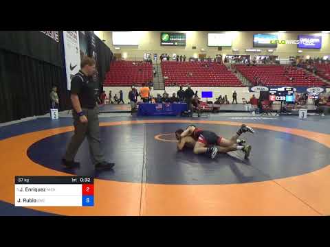 2018 Marine Corps US Open/UWW Junior Greco Roman 67 Con 4 - Jaden Enriquez (Mich) Vs. Jose Orlando