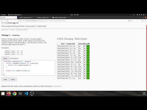 String 1 Twochar Javascript Solution