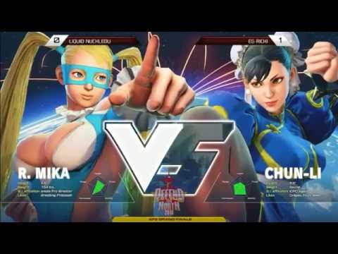 Defend The North 2016 - SFV grand finals - Ricki Ortiz (Chun-Li) vs Nuckledu (Nash,Mika)