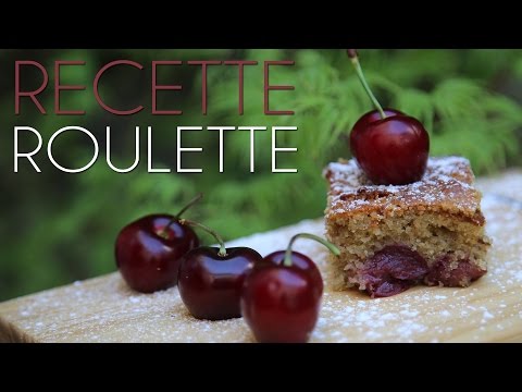 Gâteau délicieux aux cerises et amandes