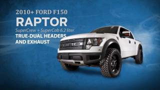FTR11HCATYSC Long-Tube Header Kit 2010-2014 Ford F-150 Raptor SuperCrew 6.2L - video thumbnail 2