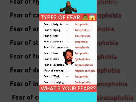 Different Types of Phobias 🧟😱#ielts #vocabulary #shorts