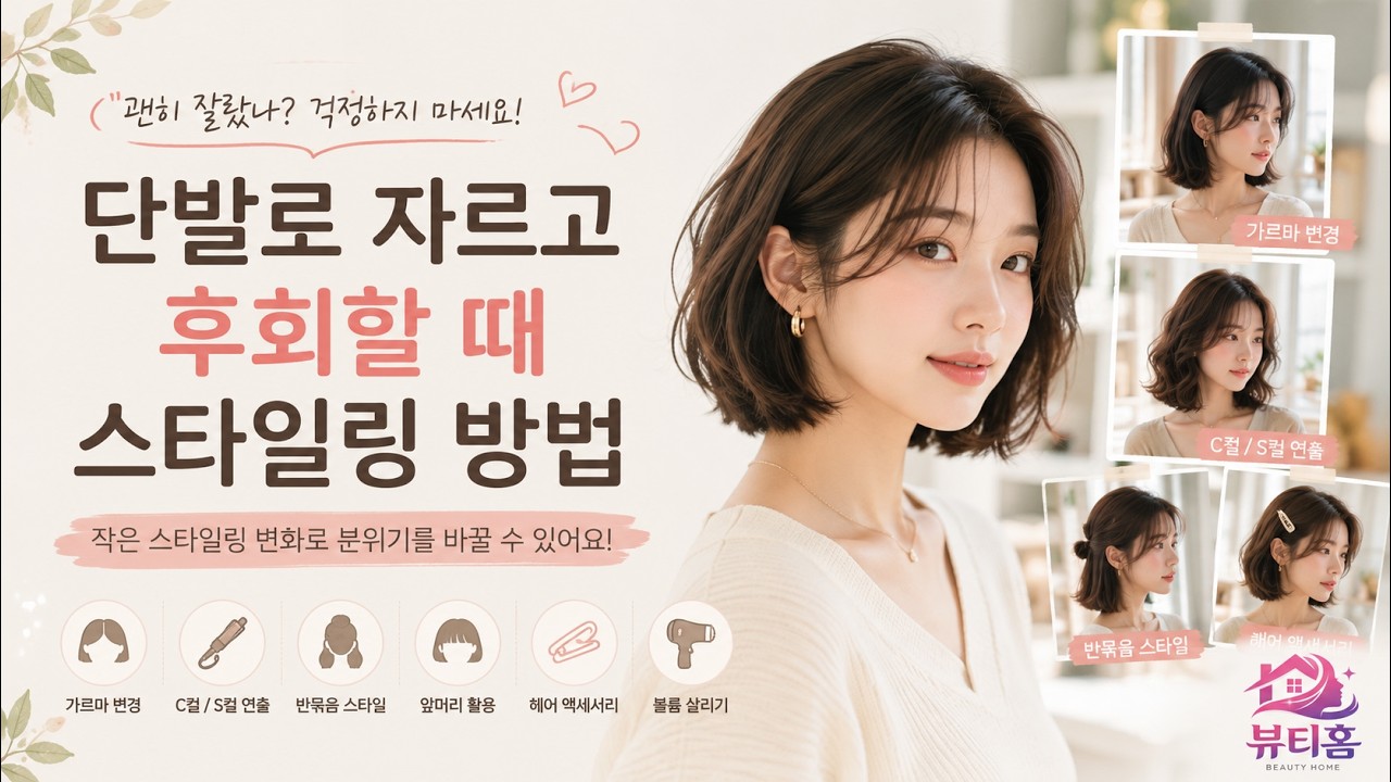 단발로 자르고 후회할 때 스타일링 방법