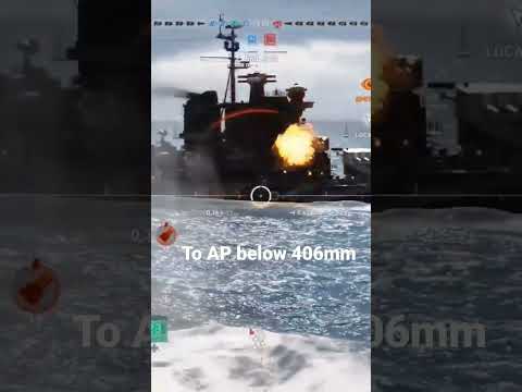 Colbert 32mm Bow Armor Demonstration #shorts | World of Warships Legends