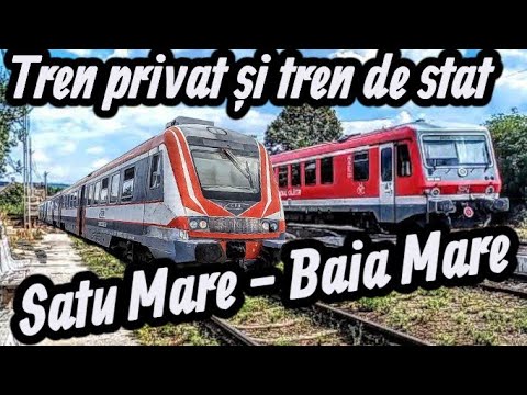A journey by private train and state train between Satu Mare and Baia Mare.