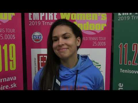 Chantal Škamlová po porážce v 1. kole kvalifikace ITF Trnava 2019 5. ročník