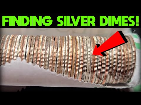 FINDING SILVER DIMES IN 2025! (COIN ROLL HUNTING DIMES)