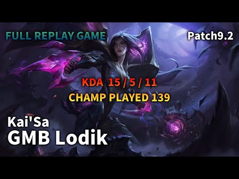 GMB Lodik BOTTOM Kai'Sa VS Lucian Replay S9 / 바텀 카이사 VS 루시안 관전 시즌9 - 15/5/11 Patch 9.20 EUW1