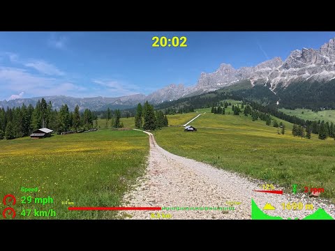 40 minute Indoor Cycling Bike Workout Latemar Dolomites Italy Garmin 4K Video