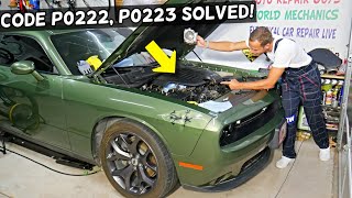 DODGE CHALLENGER CODE P0222 P0223 THROTTLE POSITION SENSOR B ENGINE LIGHT ON