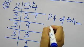 Prime Factorization by Repeated Division Method.