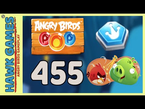Angry Birds Stella POP Bubble Shooter Level 455 - Walkthrough, No Boosters