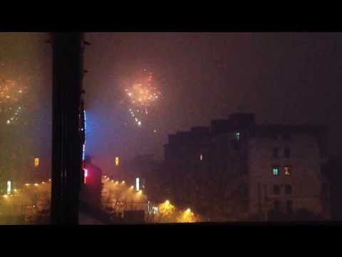 Fireworks for Chinese New Year in Hongkou, Shanghai