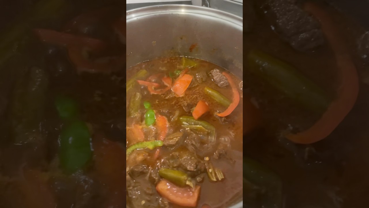 Beef Stew with Okra | Haitian Stew Beef | #foodie #caribbeanfood #recipe #haitianfood #howtocook