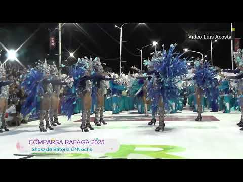 SHOW DE BATERIA COMPARSA RAFAGA 2025 - 6º NOCHE DEL CARNAVAL DE CONCORDIA - EL MAS PASIONAL DEL PAIS
