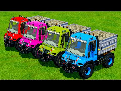 LOAD STONE ON MINI TRUCKS WITH CLAAS TRACTORS - Farming Simulator 22