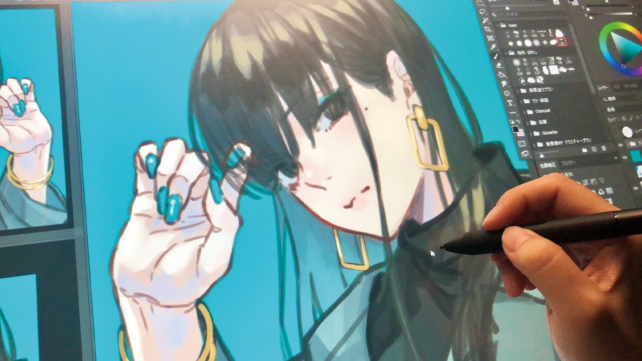 【お絵描きLIVE】イケメン女性をデジタル作画