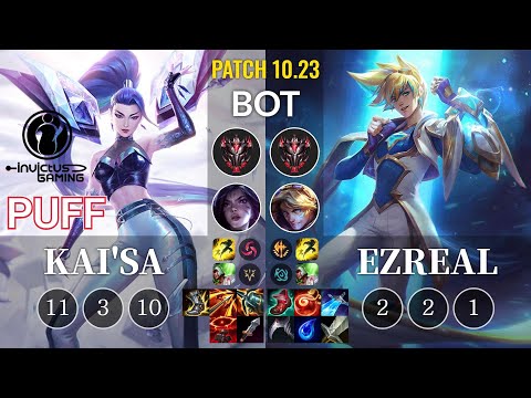 IG Puff Kai'Sa vs Ezreal Bot - KR Patch 10.23