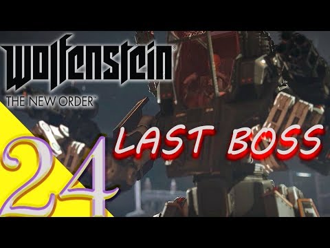 "WOLFENSTEIN" THE NEW ORDER UBER WALKTHROUGH (  DEATH'SHEAD LAST BOSS FIGHT) ENDING PART 24 PS4/PRO